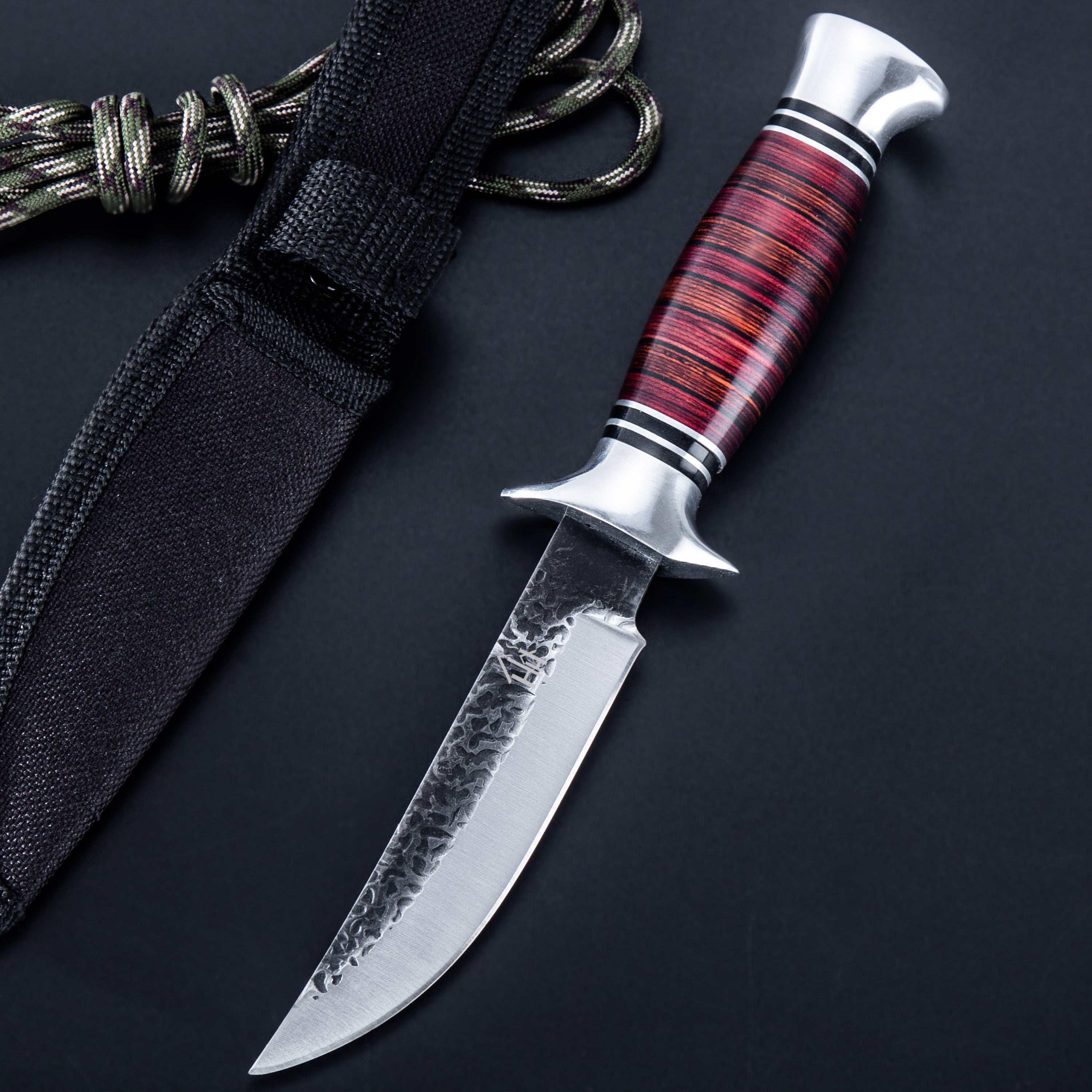 Hunting knife with sheath, fixed blade hunting knife