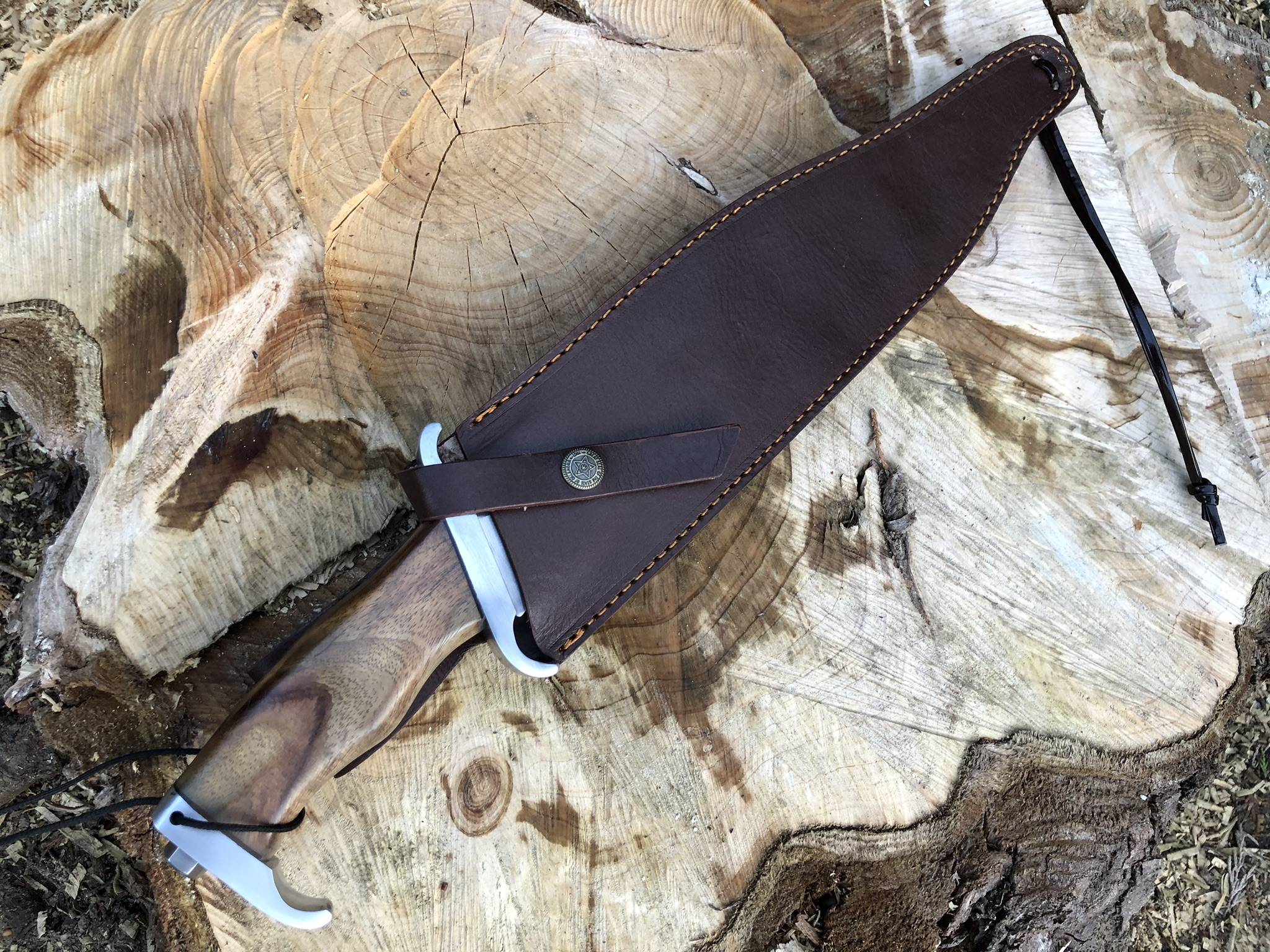 16 Inches Tactical Bowie Knife With Leather Sheath