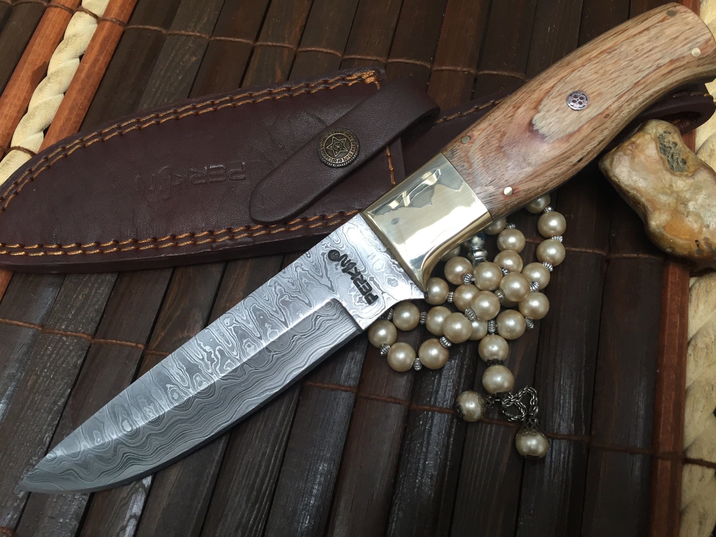Custom Handmade Damascus Hunting Knife