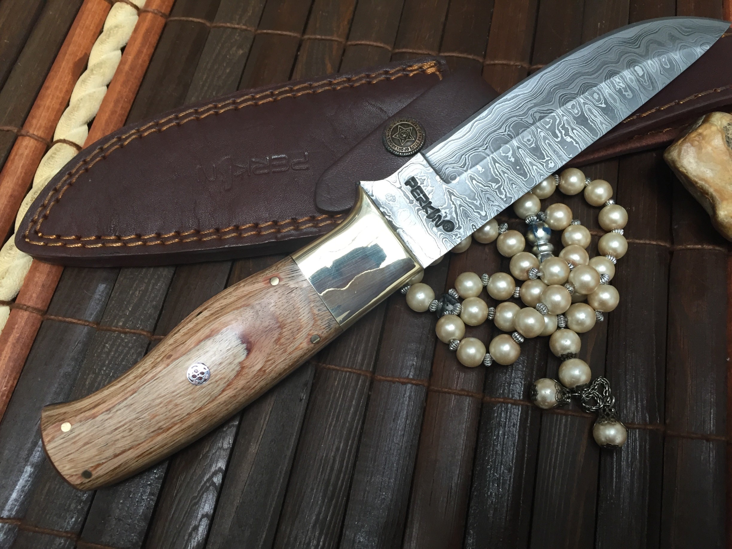 Custom Handmade Damascus Hunting Knife