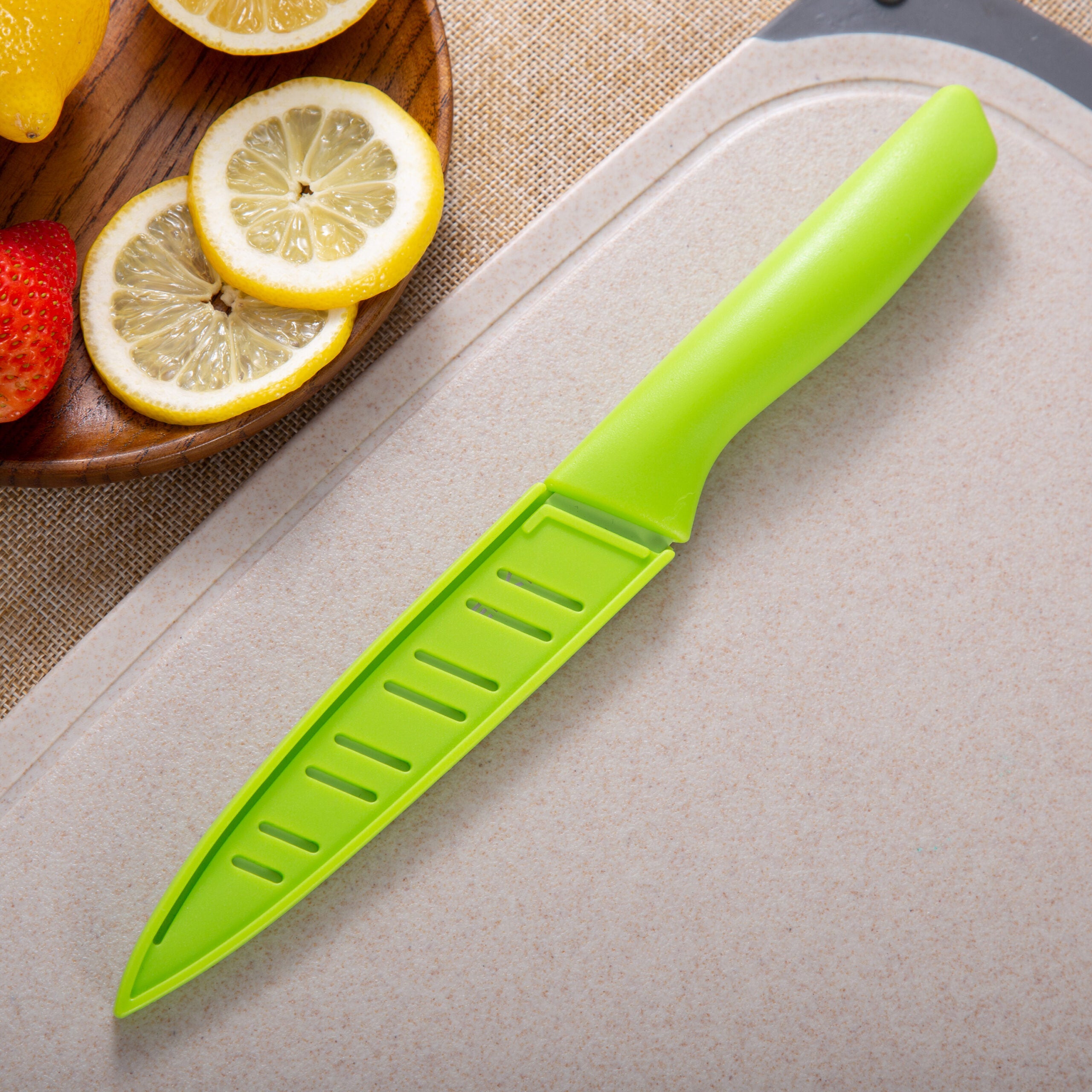 Utility Knife Kitchen Knife Cooking Knife Stainless Steel Sheath Knife Ergonomic Handle