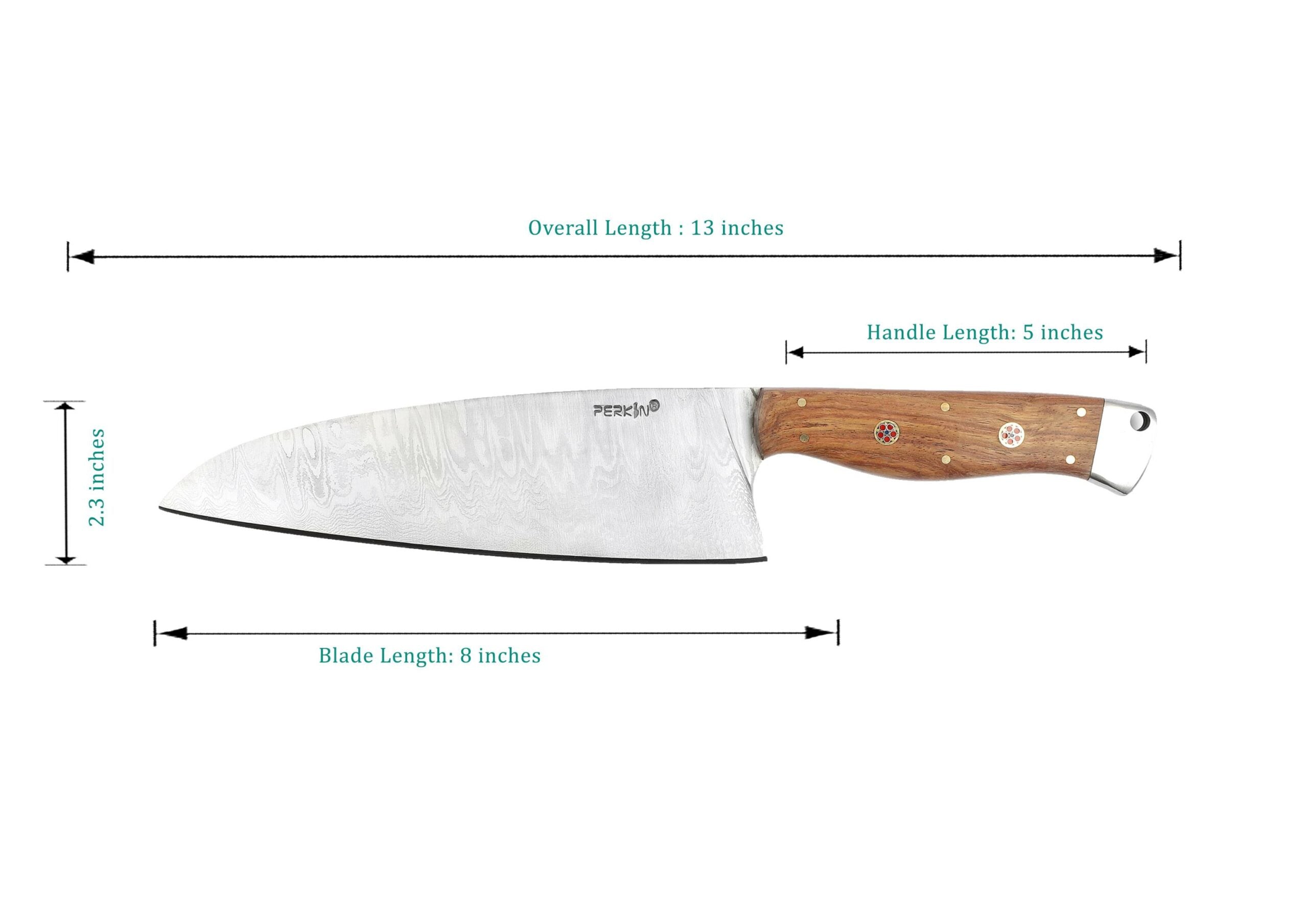 13 Inches Damascus Steel Chef Knife - Full Tang Damascus Knife