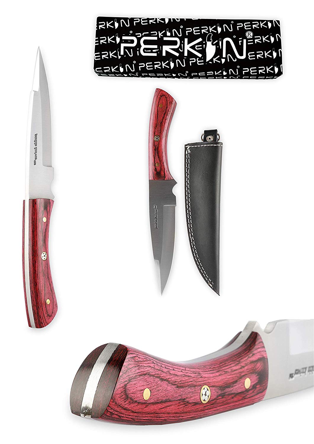 Perkin Knives HK799 Fixed Blade Hunting Knife with Sheath