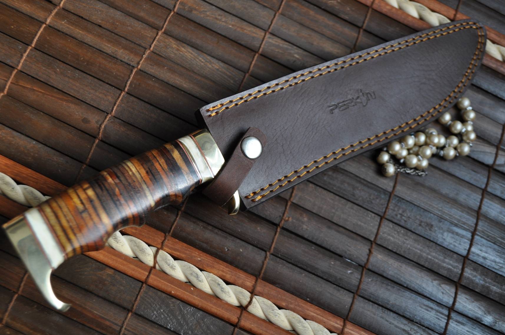 Handmade Damascus Hunting Knife - Mini Sword
