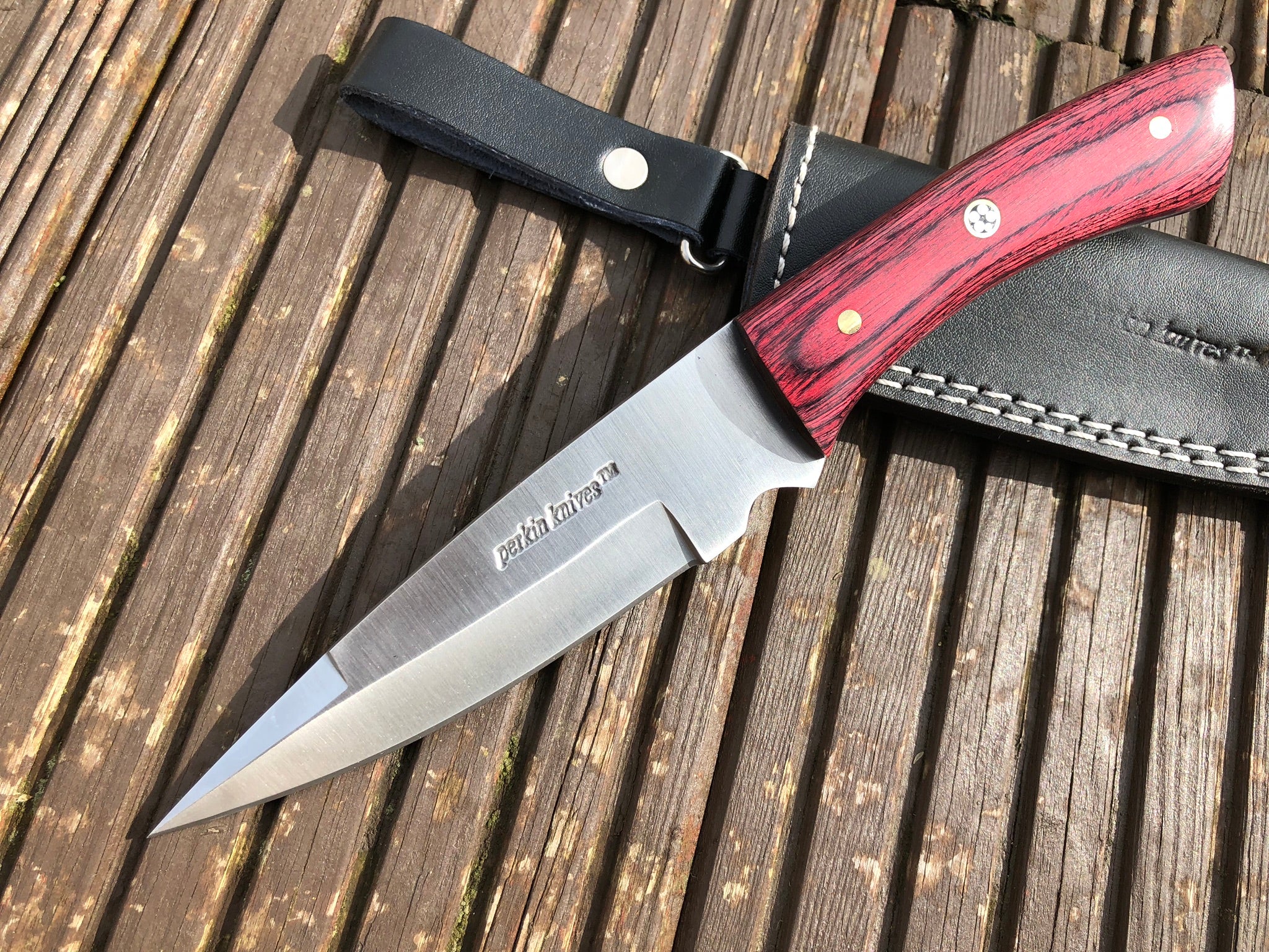 Perkin Knives HK799 Fixed Blade Hunting Knife with Sheath