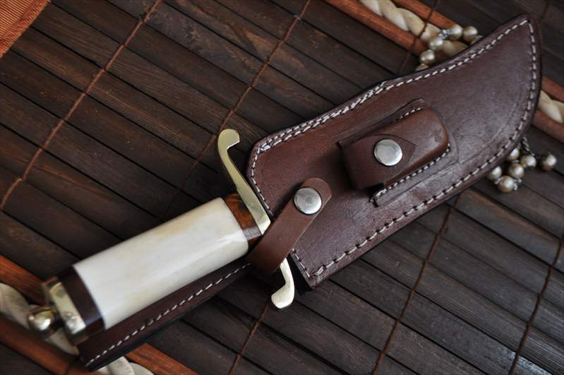 Handmade Damascus Hunting Knife - Massive Bowie Knife