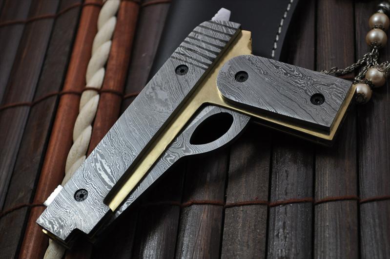 Custom Handmade All Damascus Pocket Knife Real Art by Mr. Koobi - Big Sale