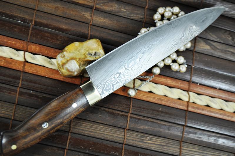 Custom Made Damascus Steel Chef Knife