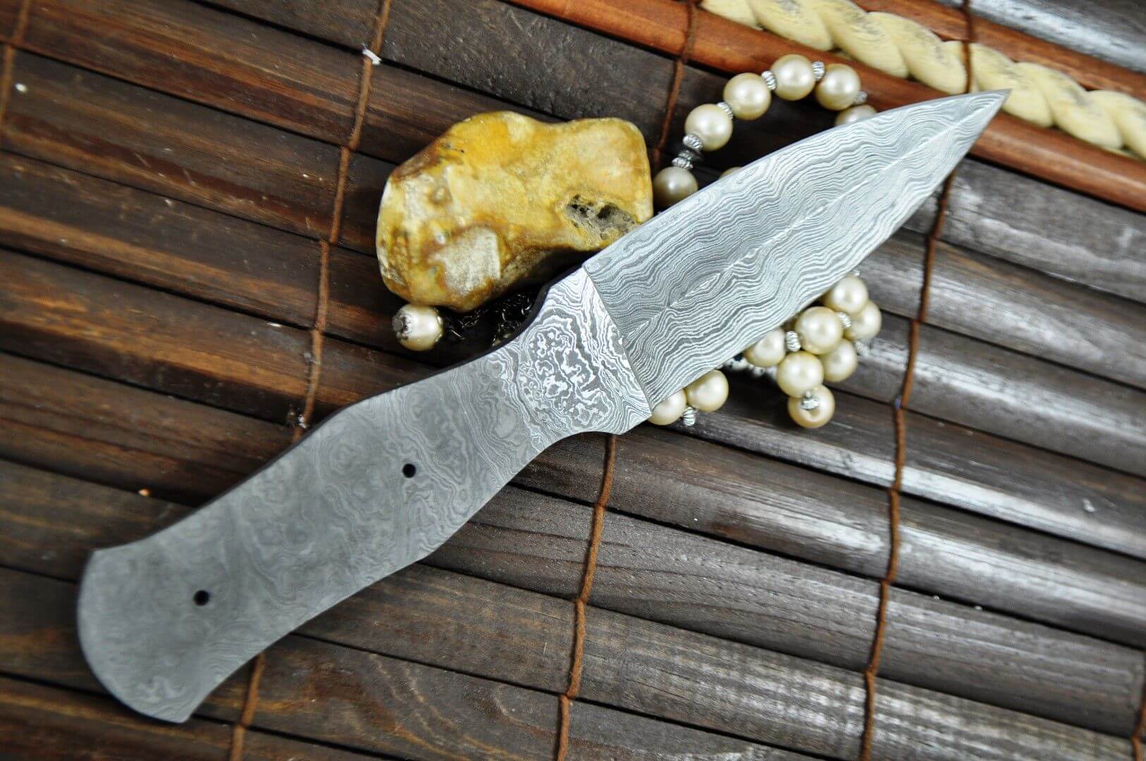 Damascus Steel Blank Blade - 9 inches - BL3