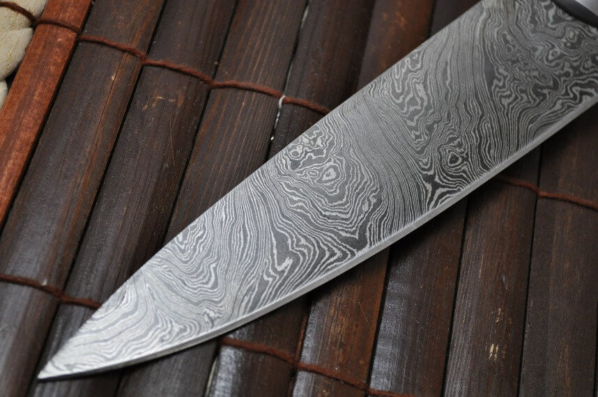 Handmade Damascus Chopper Knife with Buffalo Horn Handle