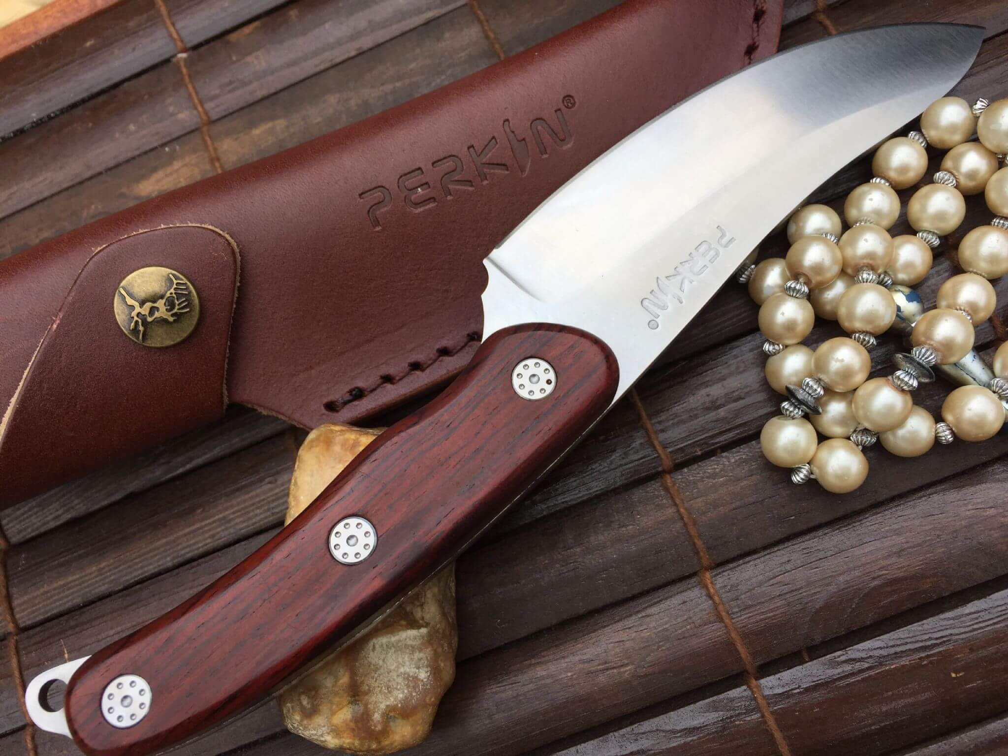 Hunting Bushcraft Knife with Cocobolo Wood Handle